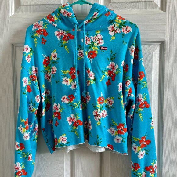 Levi's Sweaters - Levi's Women's Cropped Hawaiian Hoodie - Small
